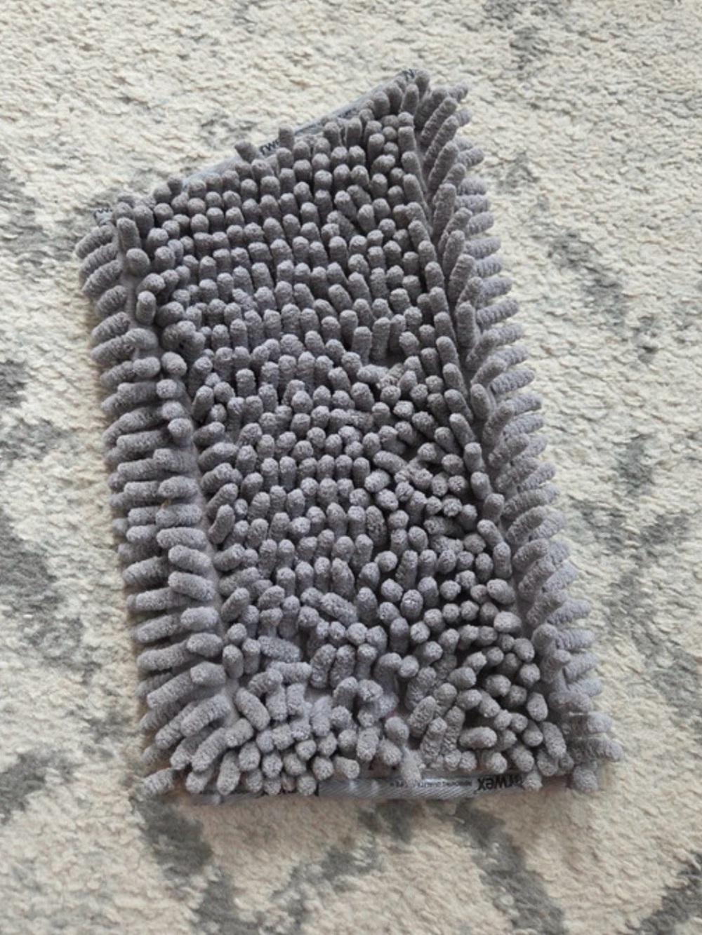 Norwex Chenille Dry Mop Pad Small for Telescopic Mop System Graphite grey